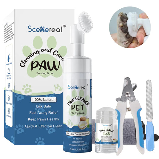 UltiCare Dog Paw Wellness Kit with No-Rinse Cleaner & Balm